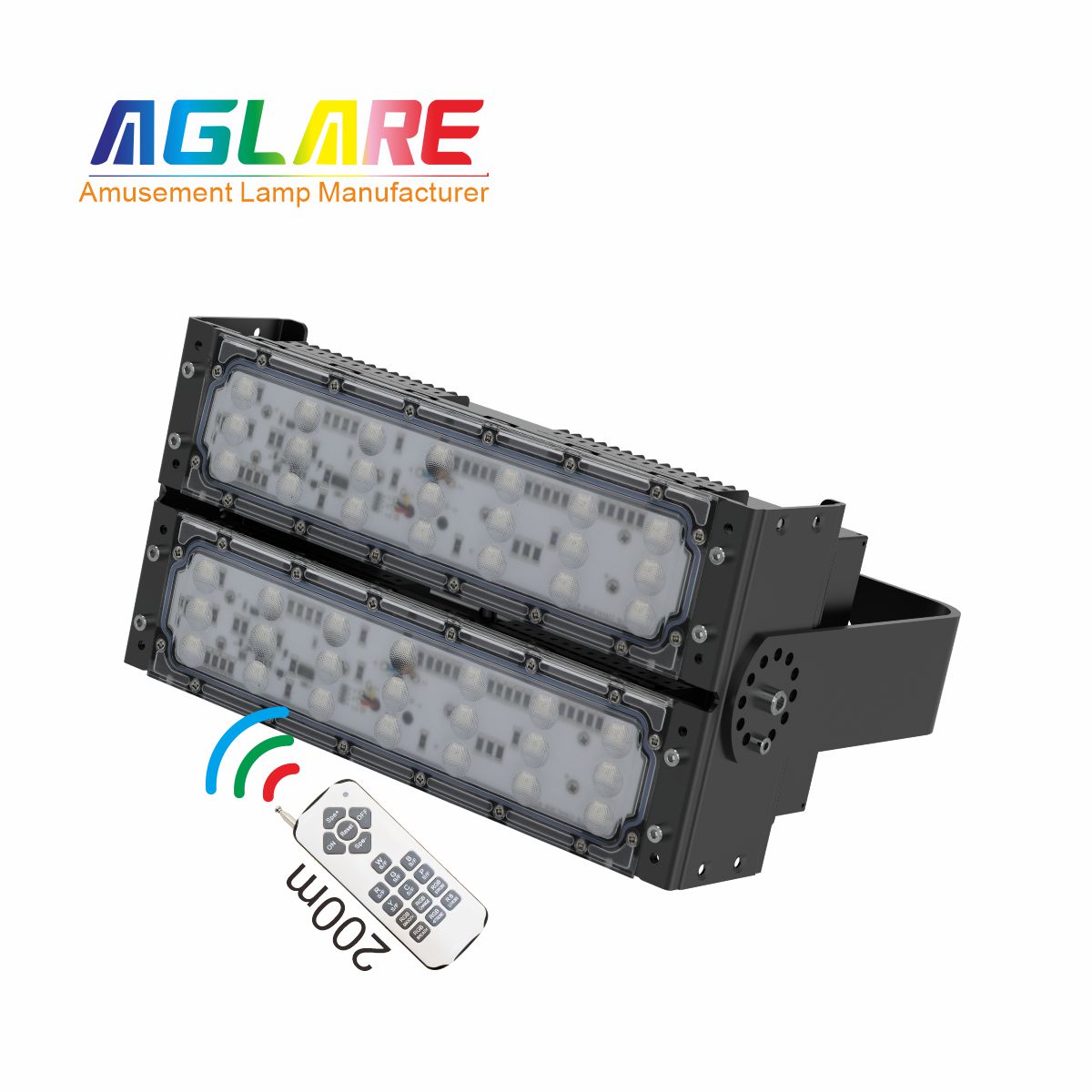 100W LED彩色泛光灯 RGB投光灯带？仄